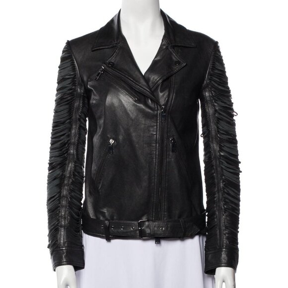 Haute Hippie Fringe Leather Jacket - Picture 3 of 5